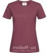 Женская футболка 99% АНГЕЛ (НИКТО НЕ ИДЕАЛЕН) Бордовый фото