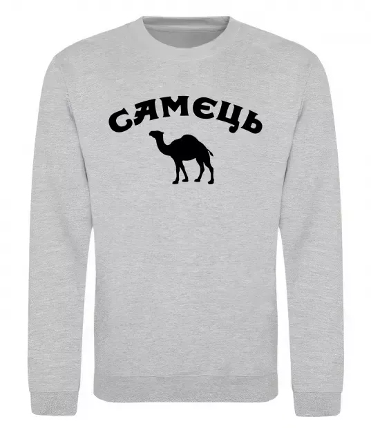 Свитшот Самець Серый меланж фото