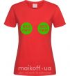 Женская футболка БЕЗ ГМО грудь Красный фото