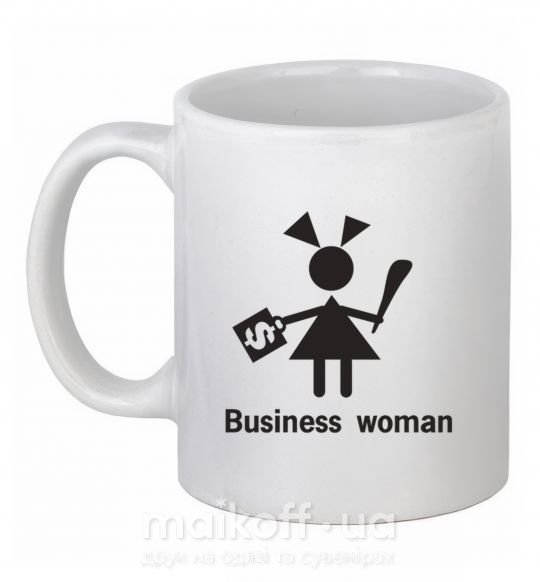 Чашка керамическая BUSINESS WOMAN Белый фото