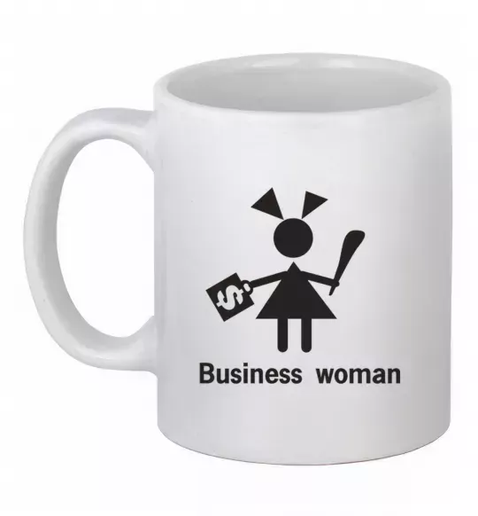 Чашка керамічна BUSINESS WOMAN Білий фото