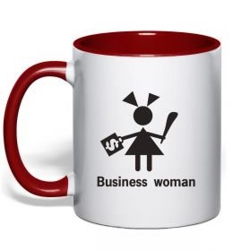 Чашка з кольоровою ручкою BUSINESS WOMAN Чашка з кольоровою ручкою BUSINESS WOMAN