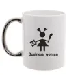 Чашка з кольоровою ручкою BUSINESS WOMAN Срібло Чашка з кольоровою ручкою BUSINESS WOMAN Срібло фото