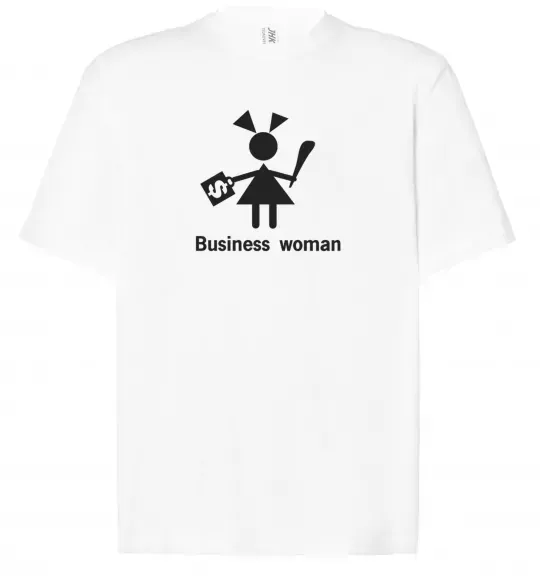 Футболка Оверсайз BUSINESS WOMAN Білий фото