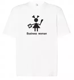 Футболка Оверсайз BUSINESS WOMAN Белый фото
