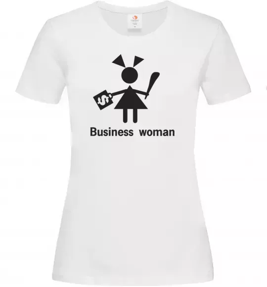 Жіноча футболка BUSINESS WOMAN Білий фото