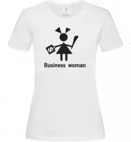 Жіноча футболка BUSINESS WOMAN Білий фото
