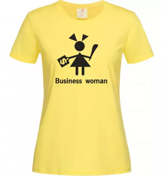 Жіноча футболка BUSINESS WOMAN Лимонний фото