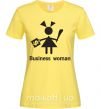Жіноча футболка BUSINESS WOMAN Лимонний фото