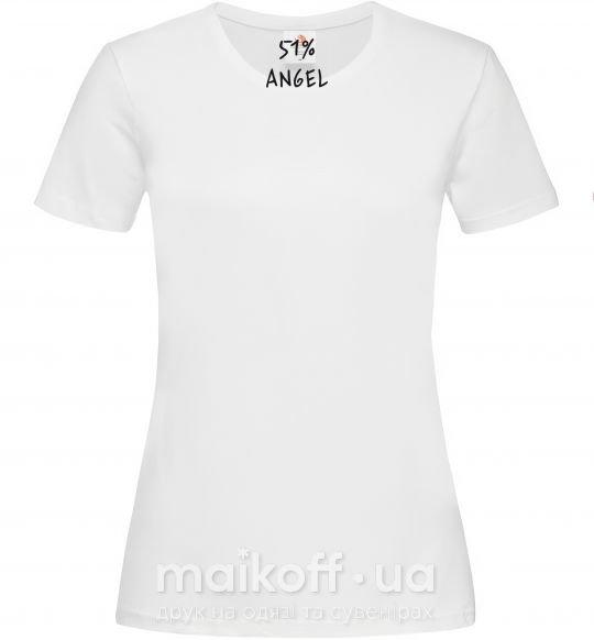 Женская футболка 51% ANGEL Белый фото