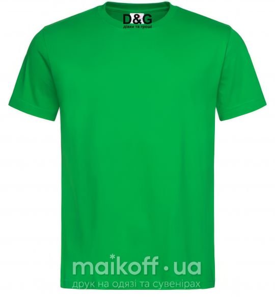 Чоловіча футболка ДІВКИ ТА ГРОШІ Зелений фото