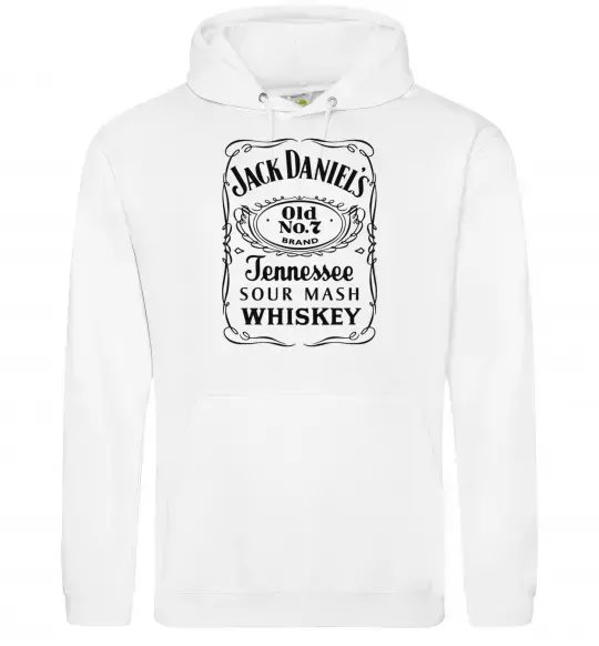 Мужская толстовка (худи) JACK DANIEL'S black Белый фото