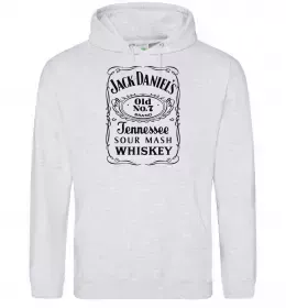 Мужская толстовка (худи) JACK DANIEL'S black Серый меланж фото