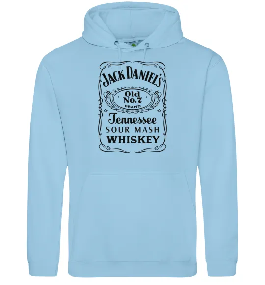 Мужская толстовка (худи) JACK DANIEL'S black Голубой фото