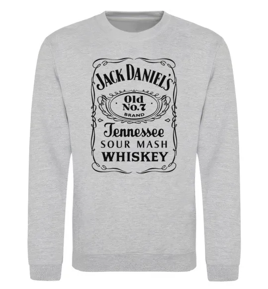 Свитшот JACK DANIEL'S black Серый меланж фото