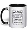 Чашка з кольоровою ручкою JACK DANIEL'S black Чорний фото
