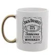 Чашка з кольоровою ручкою JACK DANIEL'S black Золото фото