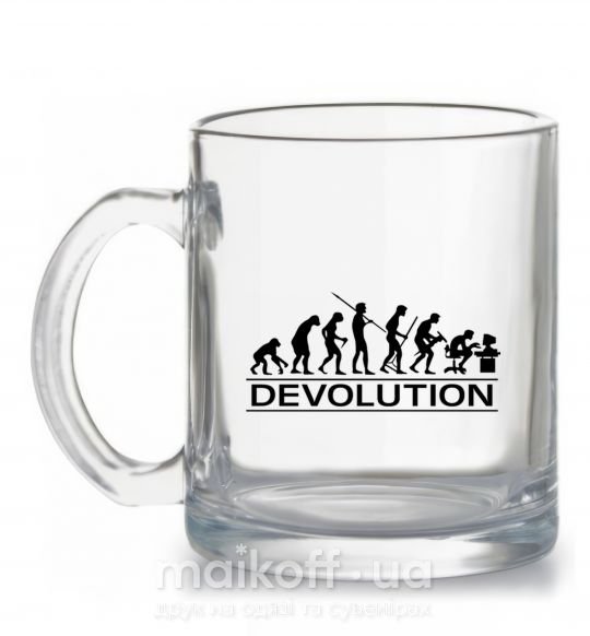 Чашка скляна DEVOLUTION Прозорий фото