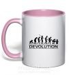 Чашка с цветной ручкой DEVOLUTION Нежно розовый фото