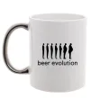 Чашка з кольоровою ручкою BEER EVOLUTION Срібло фото