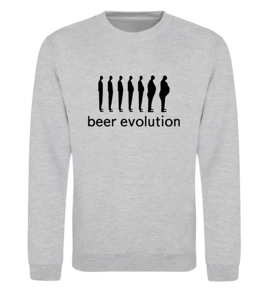 Світшот BEER EVOLUTION Сірий меланж фото