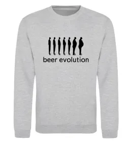 Свитшот BEER EVOLUTION Серый меланж фото