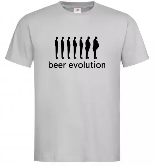 Мужская футболка BEER EVOLUTION Серый фото