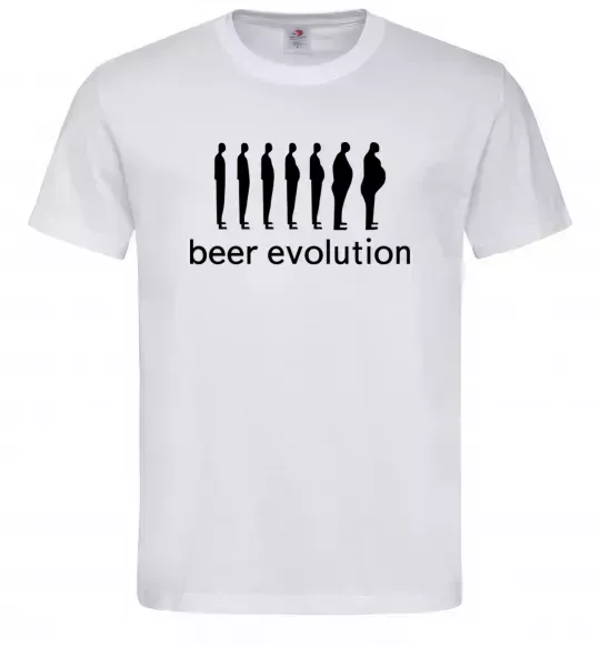 Мужская футболка BEER EVOLUTION Белый фото