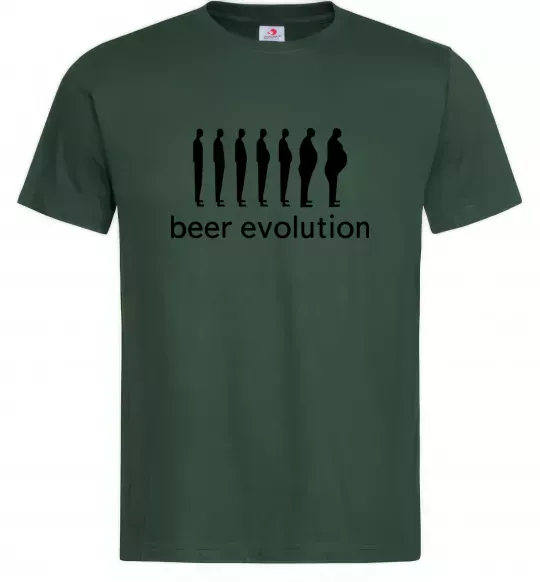 Мужская футболка BEER EVOLUTION Темно-зеленый фото