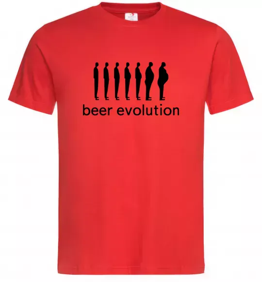 Мужская футболка BEER EVOLUTION Красный фото