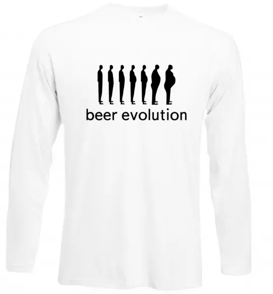Лонгслів BEER EVOLUTION Білий фото