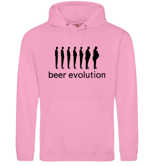 Чоловіча толстовка (худі) BEER EVOLUTION Рожевий фото