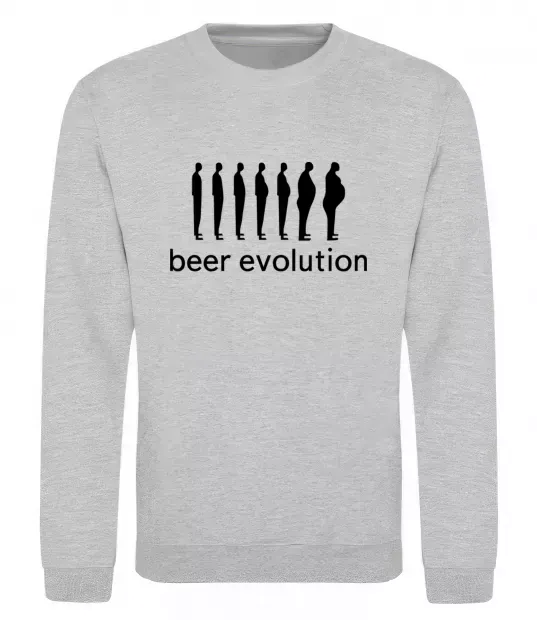 Свитшот BEER EVOLUTION Серый меланж фото