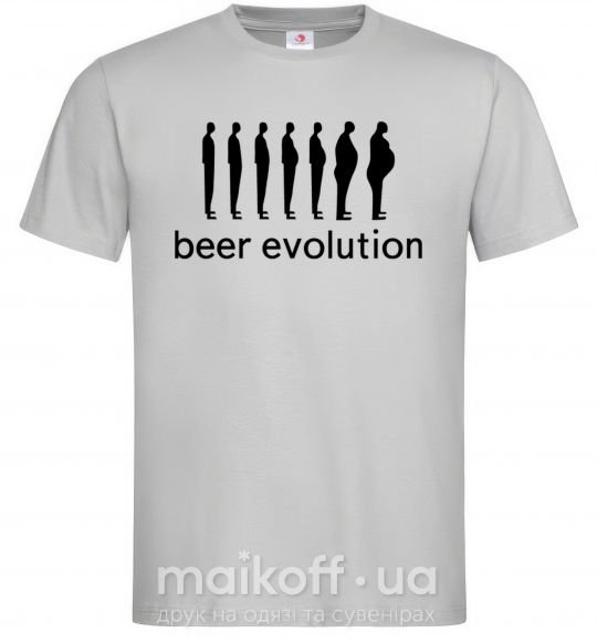 Чоловіча футболка BEER EVOLUTION Сірий фото