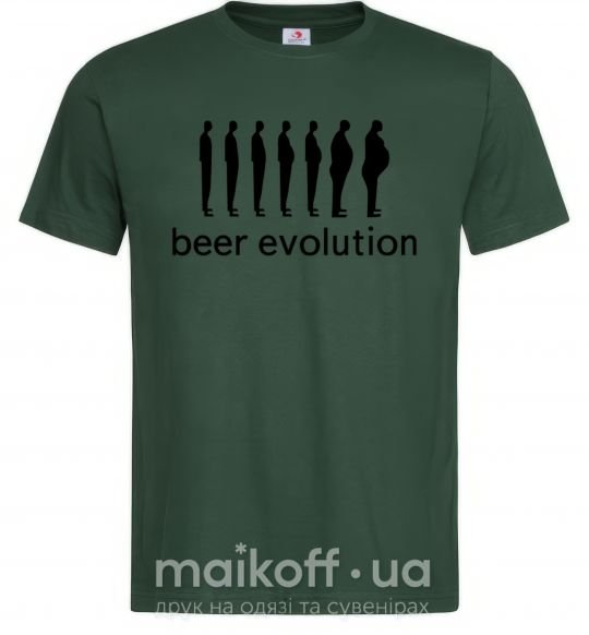 Мужская футболка BEER EVOLUTION Темно-зеленый фото