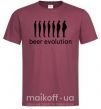 Чоловіча футболка BEER EVOLUTION Бордовий фото