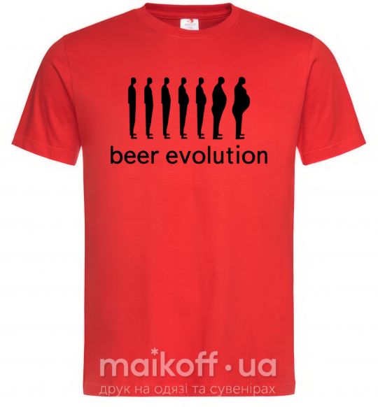 Чоловіча футболка BEER EVOLUTION Червоний фото