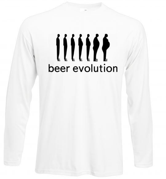 Лонгслів BEER EVOLUTION Білий фото