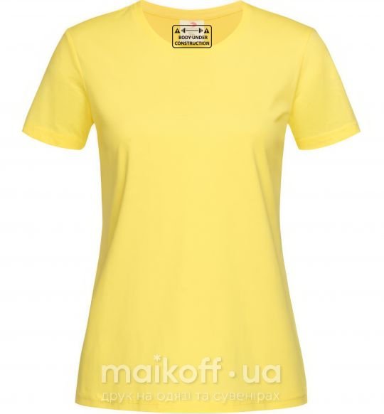 Жіноча футболка BODY UNDER CONSTRUCTION Лимонний фото