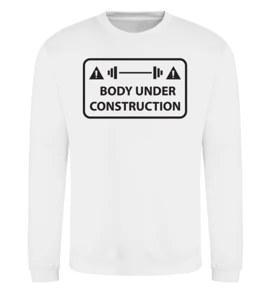 Свитшот BODY UNDER CONSTRUCTION Белый фото