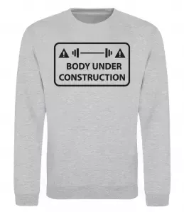 Свитшот Turn The Pain Into Power Серый меланж фото