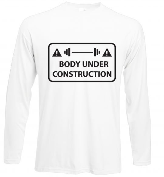 Лонгслів BODY UNDER CONSTRUCTION Білий фото