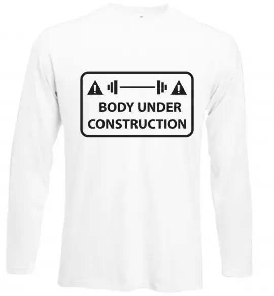 Лонгслів BODY UNDER CONSTRUCTION Білий фото