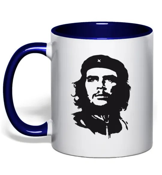 Чашка с цветной ручкой ЧЕ ГЕВАРА Глубокий темно-синий фото
