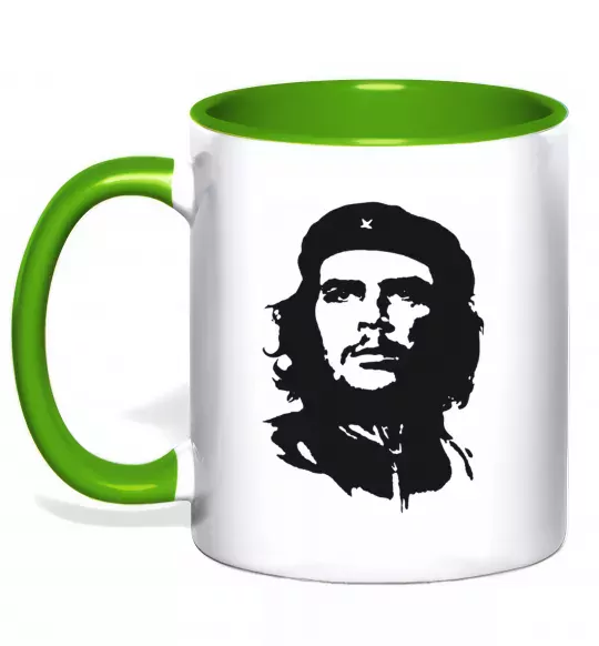 Чашка с цветной ручкой ЧЕ ГЕВАРА Зеленый фото
