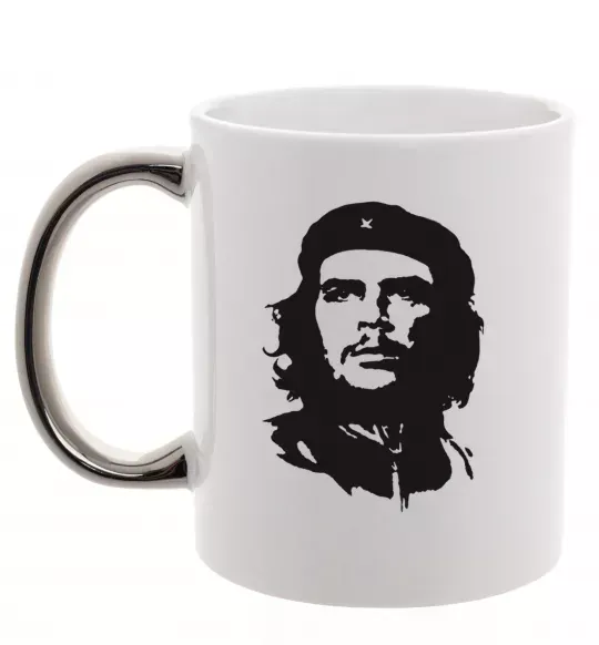 Чашка с цветной ручкой ЧЕ ГЕВАРА Серебро фото