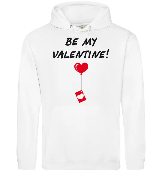 Жіноча толстовка (худі) BE MY VALENTINE Білий фото