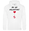 Жіноча толстовка (худі) BE MY VALENTINE Білий фото