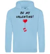 Женская толстовка (худи) BE MY VALENTINE Голубой фото
