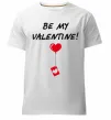 Мужская премиум футболка BE MY VALENTINE Белый фото